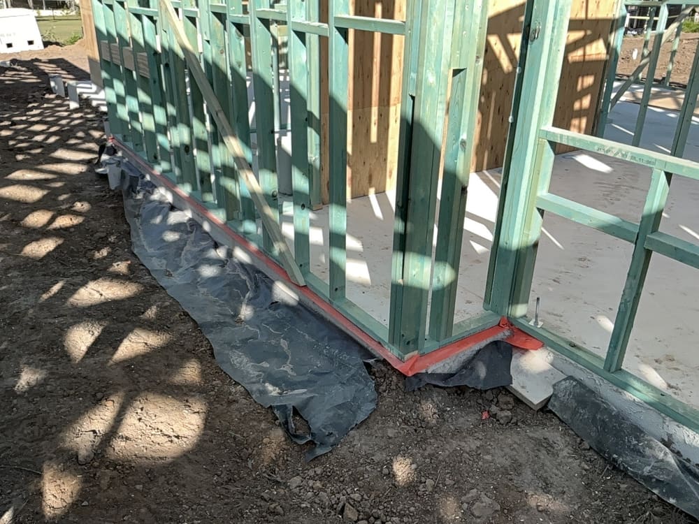 Installed partially, recorded during a slab pre-pour inspection in Greenbank