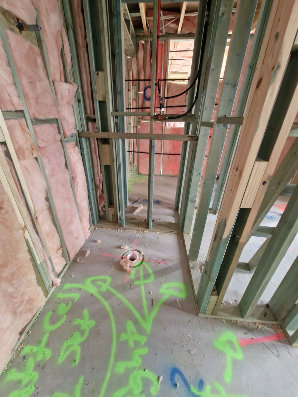 Shower recess hasn't been formed, recorded during a slab pre-pour inspection in Calamvale